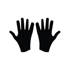 Obraz premium Two black hands raised in gesture of human interaction on white background