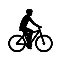 Obraz premium silhouette of a man riding a bike