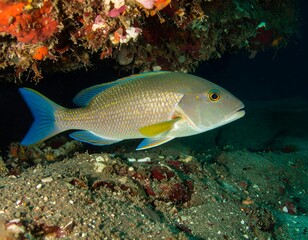 Underwater fish, coral reef