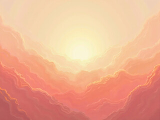 "Gradient background inspired by peony petals in sunset. Coral, peach, and golden pink blending in soft layered veils with dreamy flow."