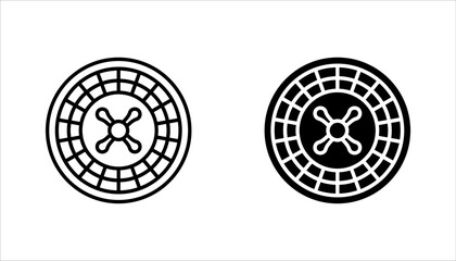 Lucky Casino Roulette Icon set, vector illustration on white background