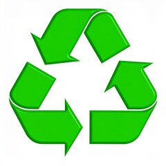 Obraz premium Vibrant Green Recycling Symbol Eco Friendly Sustainability Icon.