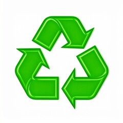 Fototapeta premium Vibrant Green Recycling Symbol Eco Friendly Sustainable Icon.