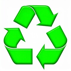 Obraz premium Vibrant Green Recycling Symbol Eco Friendly Sustainability Icon.