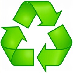 Obraz premium Vibrant Green Recycling Symbol Eco Friendly Sustainability Icon.