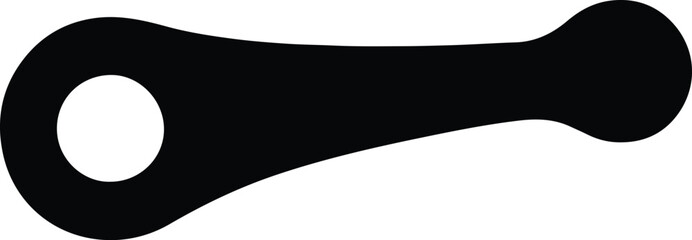 Vector Connecting rod mechanical engineering component silhouette Illustrator