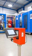 Industrial control panel in a factory