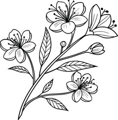 Abstract vector floral background illustration with a colorful spring flower and leaf pattern