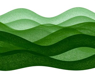 Abstract green wavy landscape
