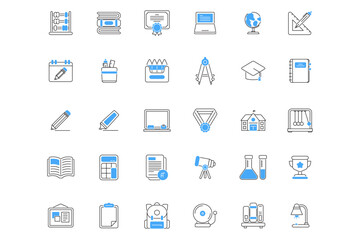 School Education Icon Set