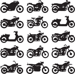 Obraz premium Skeleton Rider on Motorcycle Vector IllustrationBiker Skeleton Silhouette with Flames Artwork