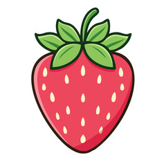 Obraz premium vector illustration of strawberry