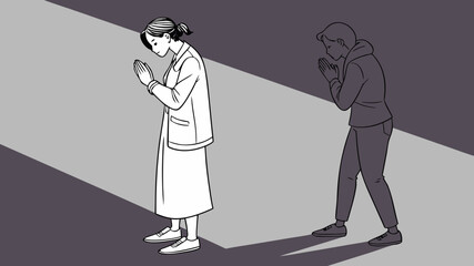 palms pressed together in a traditional Thai wai