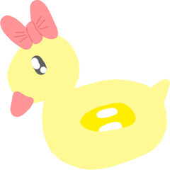 yellow rubber duck png element 