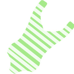 Green and white swimsuit illustration 