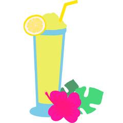 cocktail with lemon and lime