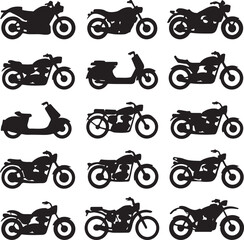 Naklejka premium Skeleton Rider on Motorcycle Vector IllustrationBiker Skeleton Silhouette with Flames Artwork