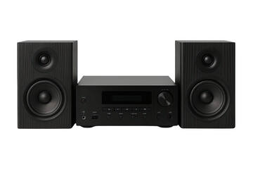 Obraz premium Modern audio system with speakers for high-quality sound.