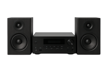 Modern audio system with speakers for high-quality sound.