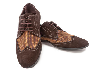 Footwear Concepts. One Pair of Stylish Classic Formal Male Black Polished Derby Leather Laced Shoes...