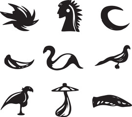 Assorted Symbolic Black and White Imagery