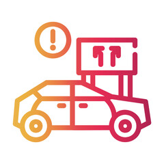 direction Line Gradient Icon