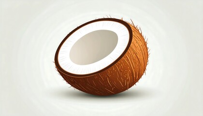 Halved Coconut with Tropical Fruit. (2)