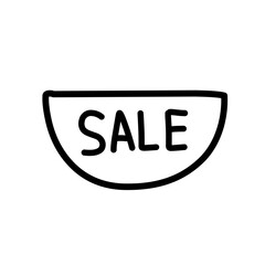 price tag sale handdrawn