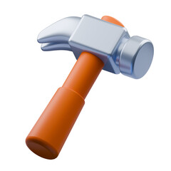 Cartoon-style 3D hammer. Ideal for RPG game assets, crafting, and tool illustrations.