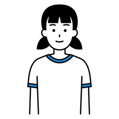 体操着の女子学生