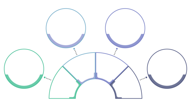 Basic infographic with 4 steps, process or options.