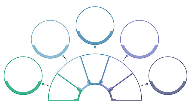 Basic infographic with 5 steps, process or options.
