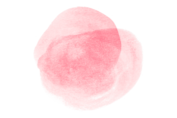 Pink watercolor circle pattern isolated on transparent background