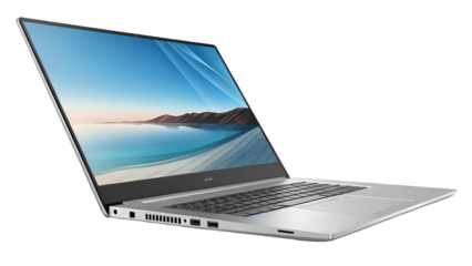 laptop with blue sky