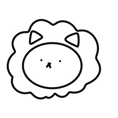 vector illustration of a cartoon lion. lion. lion cartoon. cute character. vector illustration of a lion. drawing lion. doodle lion.