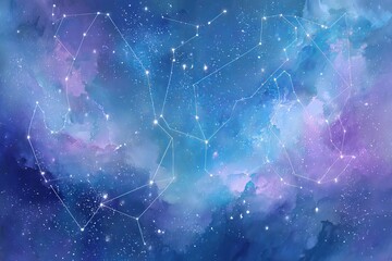 Enchanting Zodiac Constellation Art: Enhanced with Luminous Stars