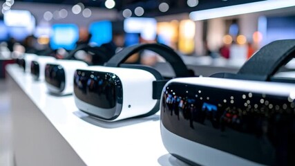 Virtual reality headsets displayed
