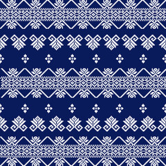 Pixel Seamless Fabric Pattern, Ethnic Pattern Design 