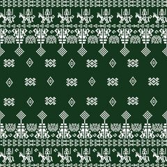 Pixel Seamless Fabric Pattern, Ethnic Pattern Design 