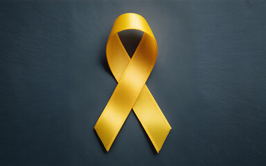 Gold Ribbon Symbol of Hope and Support for Childhood Cancer Awareness