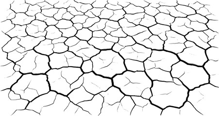 Cracked earth texture with intricate fissures showing drought and environmental concerns made with scalable vector graphics