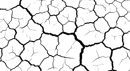 Cracked earth texture art for backgrounds and effects, dramatic and stark, great for overlays and design elements