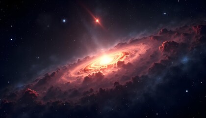 Fototapeta premium Astral Harmonics: Cosmic Melodies Born from Solar Particles