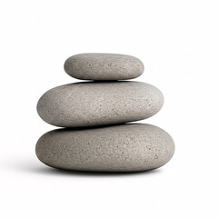 Smooth grey stones forming a vertical stack,