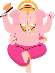 A joyful cartoon character leaping with arms raised in celebration, showing pure happiness.