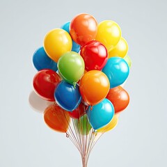 Cluster of colorful balloons