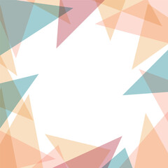Abstract pastel background with triangles, circles and dots forming a colourful geometric pattern. Modern vector design in bright retro style for fabric, wallpaper, posters, banners or covers, not ai.