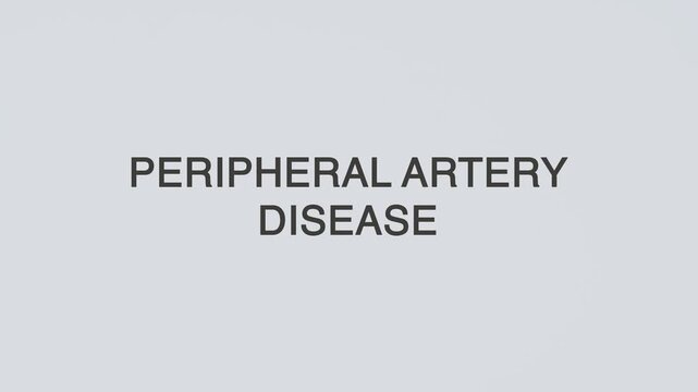 Peripheral artery disease stethoscope concept illustration illustrative word text medicine diagnosed with hand holding stethoscope on white background for cardiovascular awareness