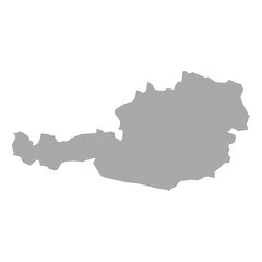 Obraz premium Austria map outline – simple gray country vector
