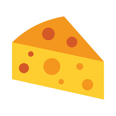 cheese wedge isolated on white